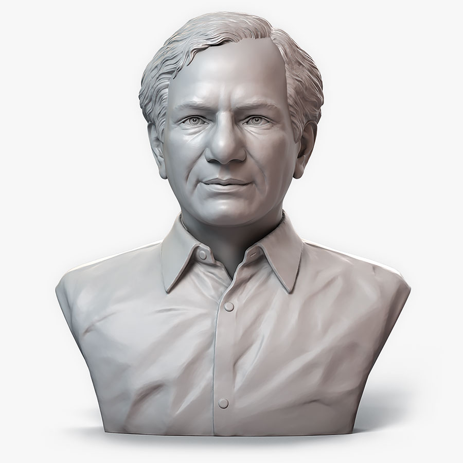 3D модель бюст портрет для 3d печати. Цифровая скульптура на заказ